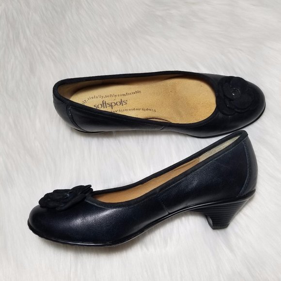 Softspots Shoes - Black Leather Shoes